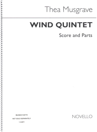 Wind Quintet  for Flute, Oboe, Clarinet, Horn and Bassoon Score and Parts