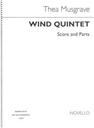 Wind Quintet  for Flute, Oboe, Clarinet, Horn and Bassoon Score and Parts