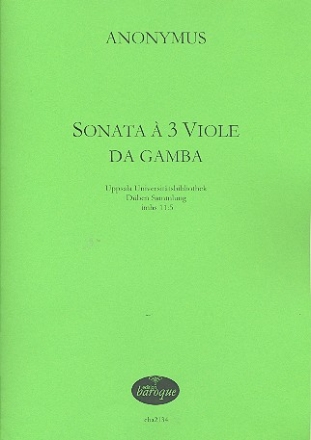 Sonata fr 3 Viole da gamba Partitur und Stimmen