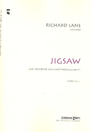 Jigsaw for trombone and 4 saxophones (SATB) score and parts