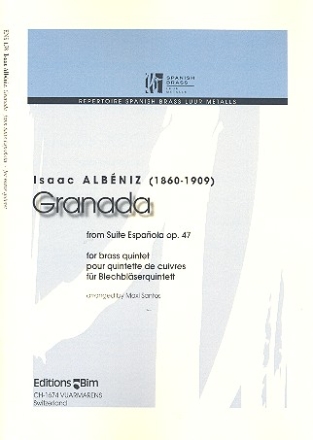 Granada op.47 fr 2 Trompeten, Horn in F, Euphonium und Tuba Partitur und Stimmen