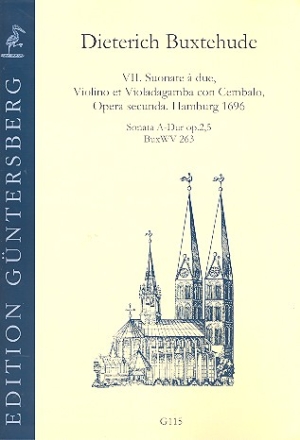 Sonata A-Dur op.2,5 BuxWV263 fr Violine, Viola da Gamba und Bc Partitur und Stimmen