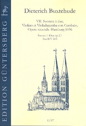 Sonata F-Dur op.2,7 BuxWV265 fr Violine, Viola da Gamba und Bc Partitur und Stimmen