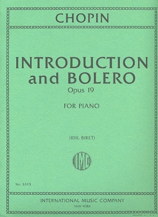 Introduction and Bolero op.19 for piano