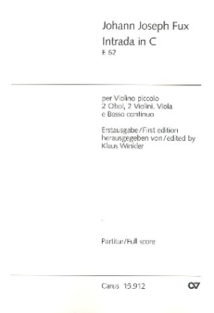 Intrada in C E62 fr Violine piccolo und Kammerorchester Partitur