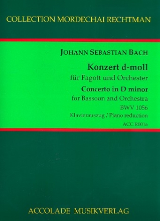 Konzert d-Moll BWV1056 fr Fagott (Violoncello/ Posaune/Euphonium), Streicher und Bc fr Fagott und Klavier