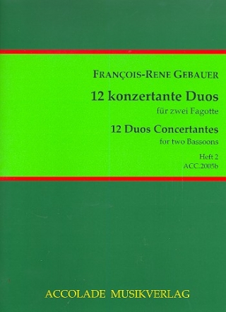 12 duos concertants op.44 Band 2 (Nr.4-6) fr 2 Fagotte Partitur und Stimmen