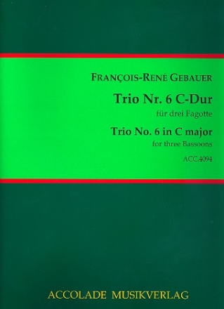 Trio C-Dur Nr.6 fr 3 Fagotte Partitur und Stimmen