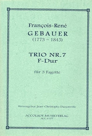 Trio F-Dur Nr.7 fr 3 Fagotte Partitur und Stimmen