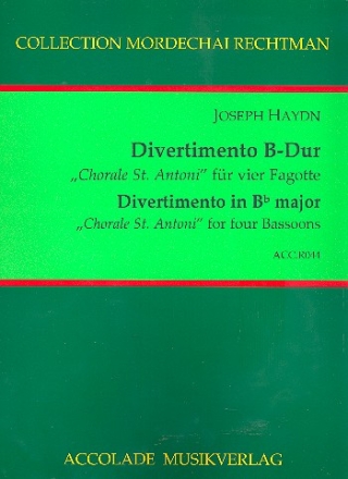 Divertimento B-Dur fr 4 Fagotte Partitur und Stimmen