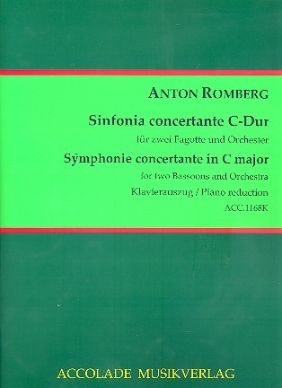 Sinfonie concertante C-Dur für 2 Fagotte und Orchester für 2 Fagotte und Klavier