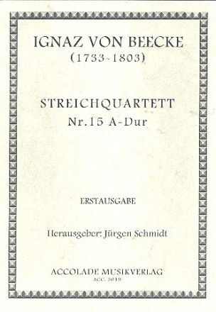 Streichquartett A-Dur Nr.15 Partitur und Stimmen