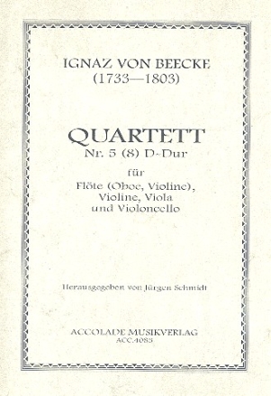 Quartett F-Dur Nr.2 für Violine (Flöte), Violine, Viola und Violoncello Partitur und Stimmen