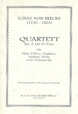 Quartett F-Dur Nr.2 fr Violine (Flte), Violine, Viola und Violoncello Partitur und Stimmen