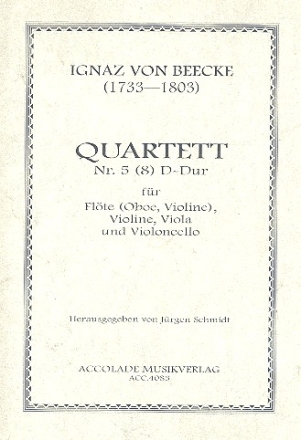 Quartett F-Dur Nr.2 fr Violine (Flte), Violine, Viola und Violoncello Partitur und Stimmen