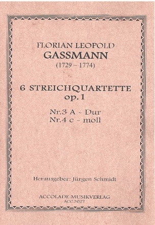 6 Streichquartette op.1 Band 2 (Nr.3-4) Partitur und Stimmen