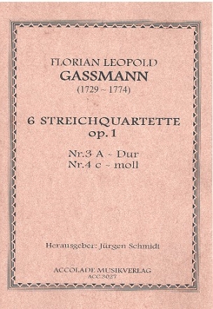 6 Streichquartette op.1 Band 2 (Nr.3-4) Partitur und Stimmen