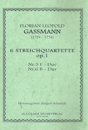 6 Streichquartette op.1 Band 3 (Nr.1-2) Partitur und Stimmen
