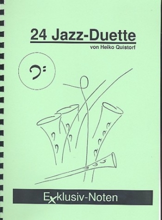 24 Jazz-Duette in C Bassschlssel Spielpartitur (Posaune/Fagott/Violoncello)