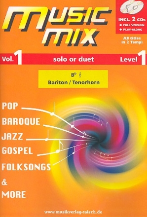 Music Mix vol.1 (+2 CD's) fr Tenorhorn in B (Bariton) Violinschlssel