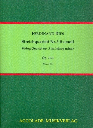 Streichquartett fis-moll Nr.3 op.70,3 Partitur und Stimmen