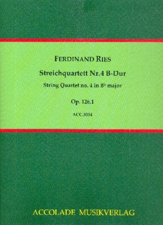 Streichquartett B-Dur Nr.4 op.126,1 Partitur und Stimmen