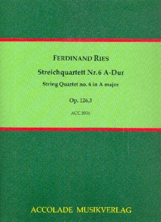 Streichquartett A-Dur Nr.6 op.126,3 Partitur und Stimmen