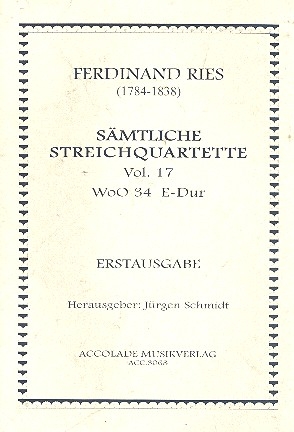 Streichquartett E-Dur Nr.17 WoO34 Partitur und Stimmen