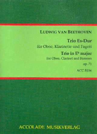 Trio Es-Dur nach dem Sextett op.71 fr Oboe, Klarinette und Fagott Partitur und Stimmen