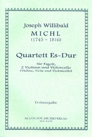 Quartett Es-Dur fr Fagott, 2 Violinen, und Violoncello Partitur und Stimmen