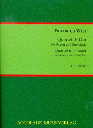 Quartett F-Dur fr Fagott, Violine, Viola und Violoncello Partitur und Stimmen