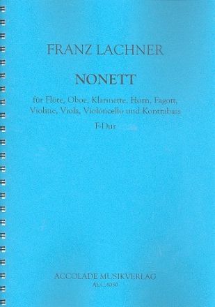 Nonett F-Dur fr Flte, Oboe, Klarinette, Horn, Fagott, Violine, Viola, Violoncello und Kontrabass, Partitur und Stimmen