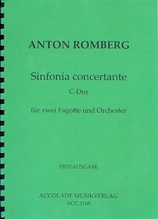 Sinfonie concertante C-Dur für 2 Fagotte und Orchester Partitur