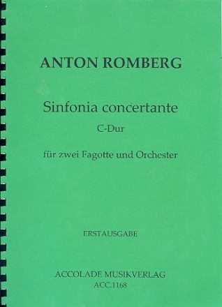 Sinfonie concertante C-Dur fr 2 Fagotte und Orchester Partitur