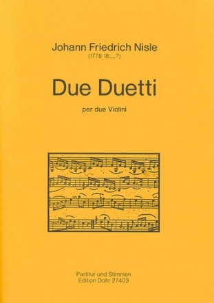 2 Duette  fr 2 Violinen Partitur + Stimmen