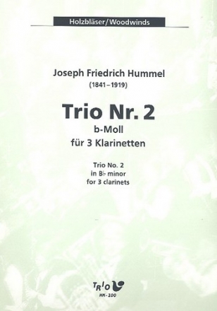 Trio b-Moll Nr.2 fr 3 Klarinetten Partitur und Stimmen