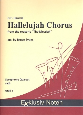 Hallelujah fr 4 Saxophone (SATBar) Partitur und Stimmen