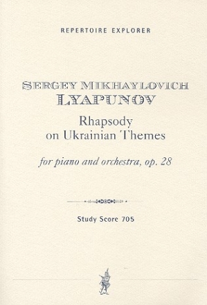 Rhapsodie ber Ukrainische Themen op.28 fr Klavier und Orchester Studienpartitur