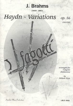 Haydn-Variationen op.56 (excerpt) fr 4 Fagotte Partitur und Stimmen