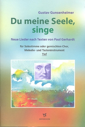 Du meine Seele, singe  fr tiefe Stimme oder gem Chor, Melodie- und Tasteninstrument Partitur