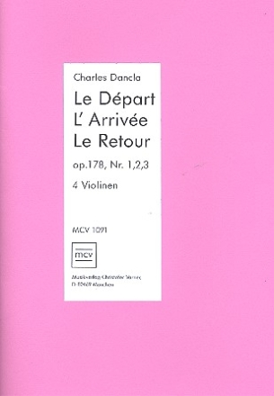 3 Stcke op.178 Nr.1-3 fr 4 Violinen Partitur und Stimmen