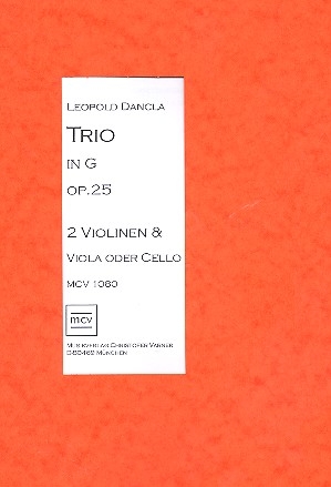 Trio G-Dur op.25  fr 2 Violinen, Viola oder Violoncello Partitur und Stimmen
