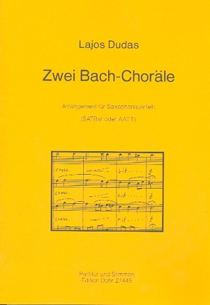 2 Bach-Chorle fr 4 Saxophone (SATBar/AATT)