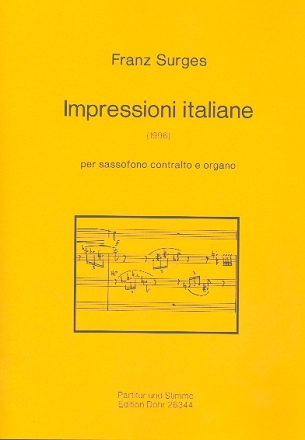 Impressioni italiane fr Kontraalt-Saxophon und Orgel