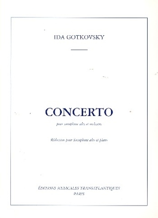 Concerto pour alto saxophone et orchestre pour alto saxophone et piano