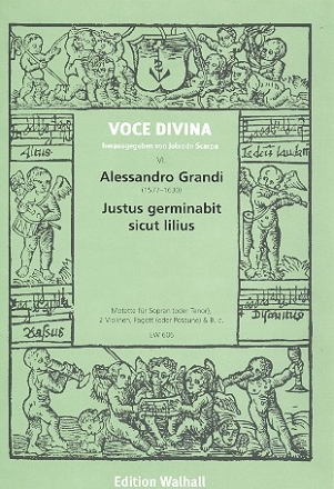 Justus germinabit sicut lilius fr Sopran (Tenor), 2 Violinen, Fagott (Posaune) und Bc, Partitur und Stimmen