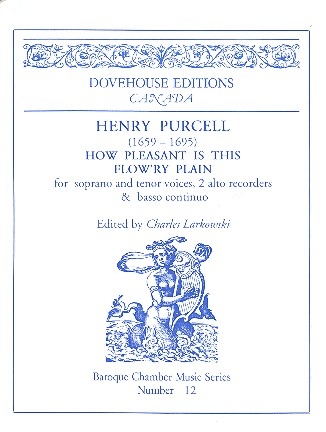 How pleasant is this flow'ry Plain for soprano, tenor, 2 alto recorders and Bc score and parts