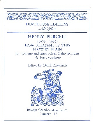 How pleasant is this flow'ry Plain for soprano, tenor, 2 alto recorders and Bc score and parts