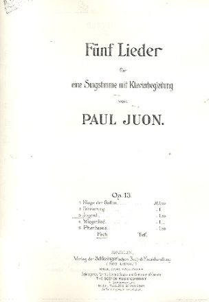 Jugend op.13,3 fr Gesang und Klavier