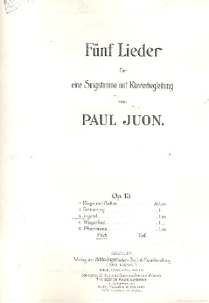 Jugend op.13,3 fr Gesang und Klavier